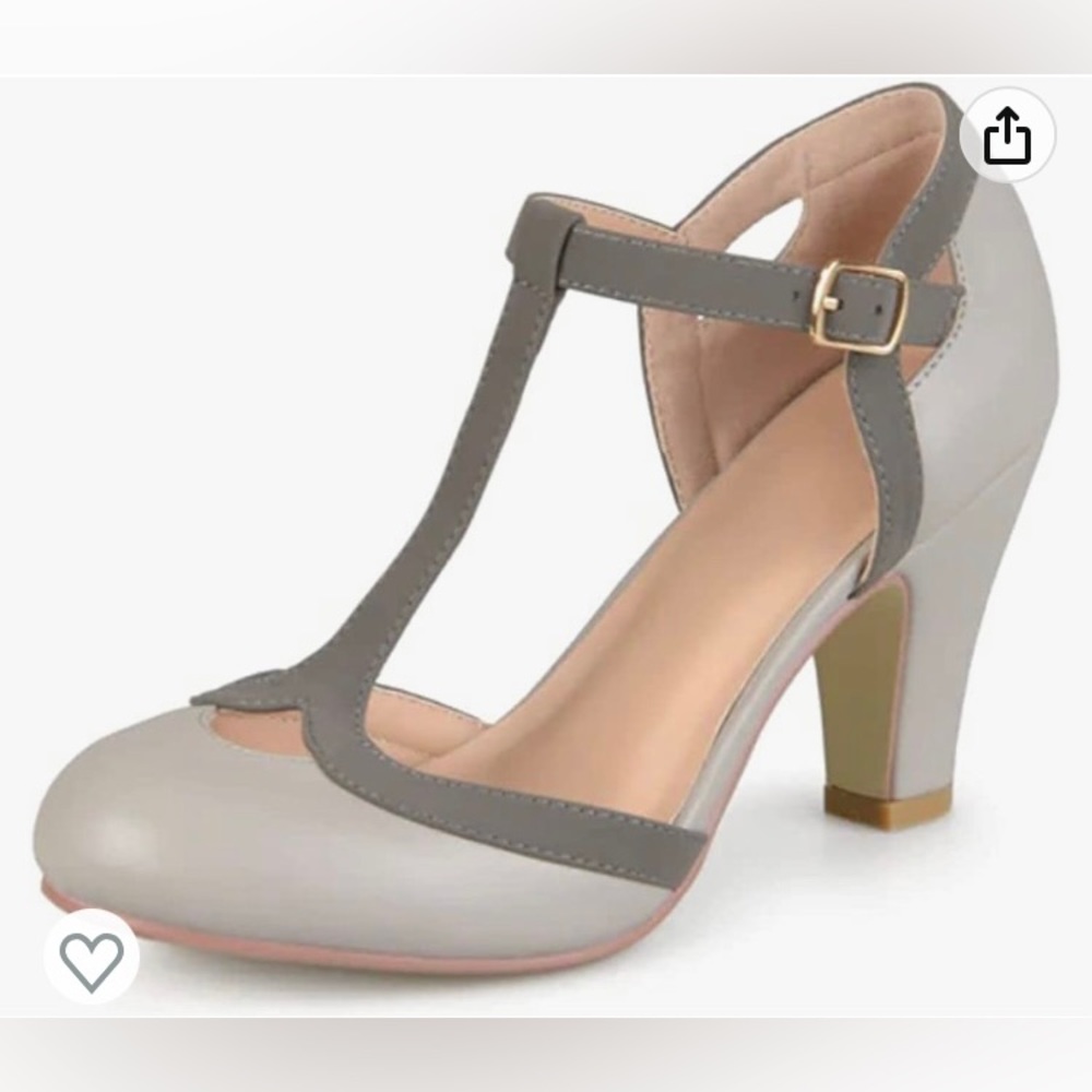 Journey T-strap heels - 8.5 wide.  Cute, vintage look.